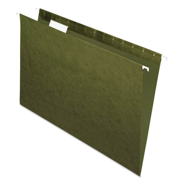 Pendaflex Standard Green Hanging Folders, Legal Size, 1/5-Cut Tabs, Standard Green, 25/Box