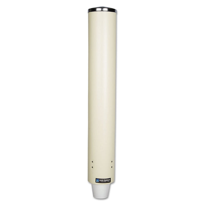 San Jamar Foam Cup Dispenser with Removable Cap, For 4 oz to 10 oz Cups, Sand