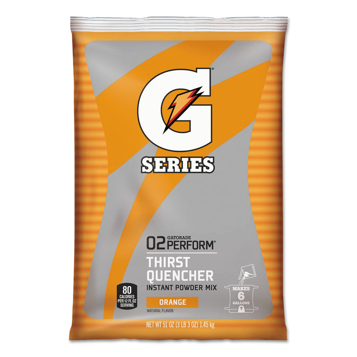 Gatorade Original Powdered Drink Mix, Orange, 51oz Packets, 14/Carton