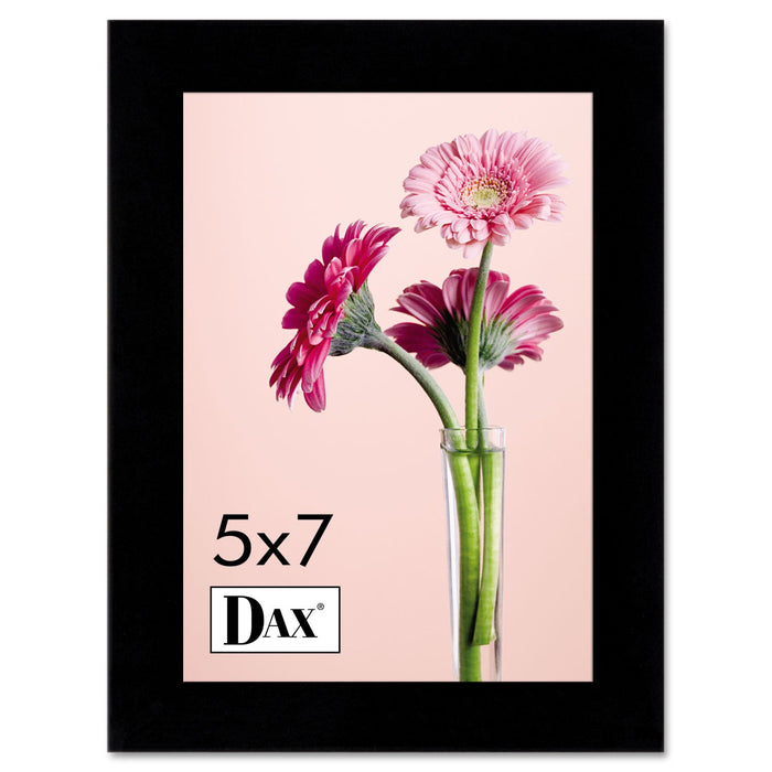 DAX Solid Wood Photo/Picture Frame, Easel Back, 5 x 7, Black