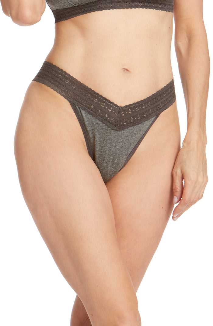 Hanky Panky Womens Dream Modal Original Rise Thong in Grey , OS by Vanessa Jane