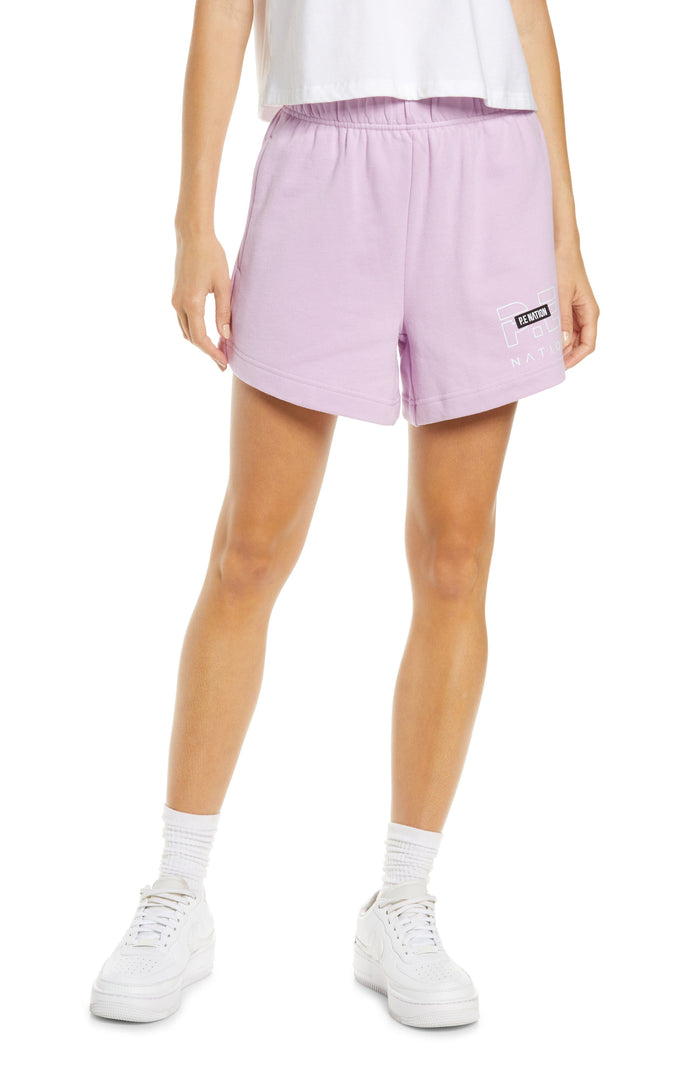 P.E Nation Stadium Shorts in Orchid Bouquet, Size Small by Vanessa Jane