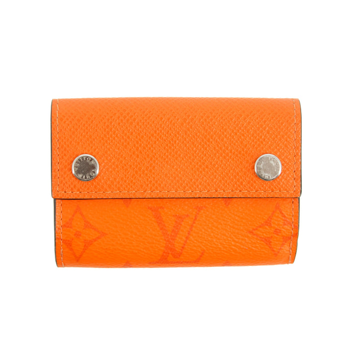 Louis Vuitton Orange Taigarama Discovery Compact Mini Wallet #2952 by Bolt Boutique