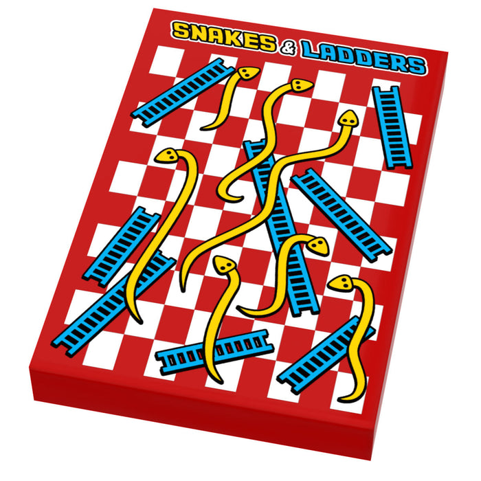 Snakes & Ladders - Custom Printed 2x3 Tile made with LEGO part by B3 Customs