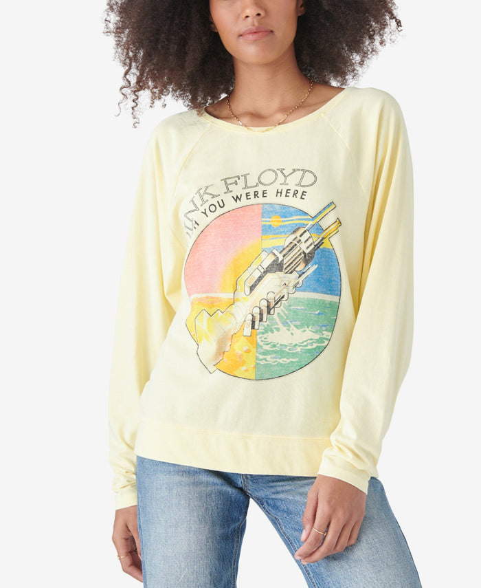 Lucky Brand Pink Floyd Long-Sleeve Cotton T-Shirt, Size Large by Vanessa Jane