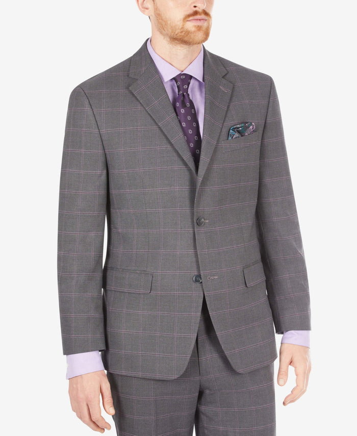 Sean John Mens Classic-Fit Check Suit Separate Jacket, Size 40R by Vanessa Jane