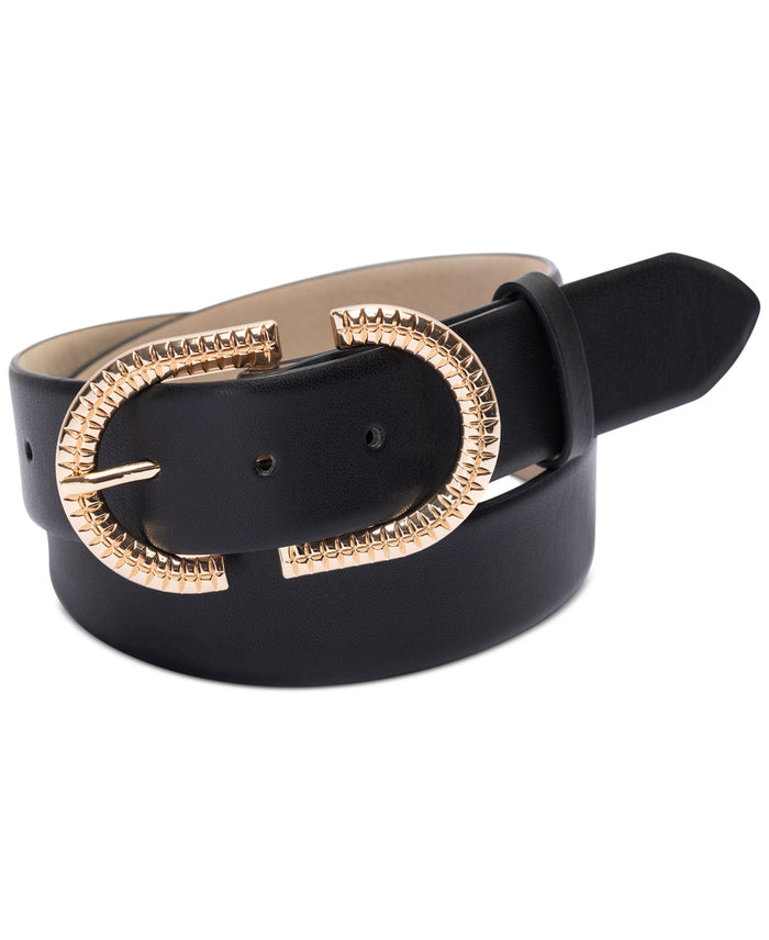 INC Textured Buckle Belt, Black size S 38 inches by Vanessa Jane