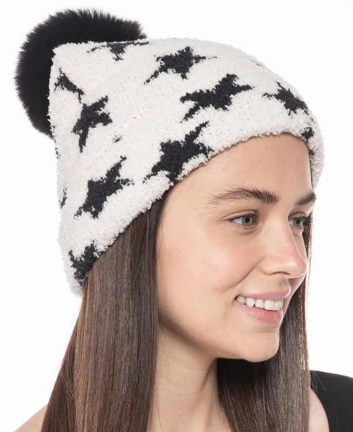 Jenni Fuzzy Jacquard Pom Pom Beanie by Vanessa Jane