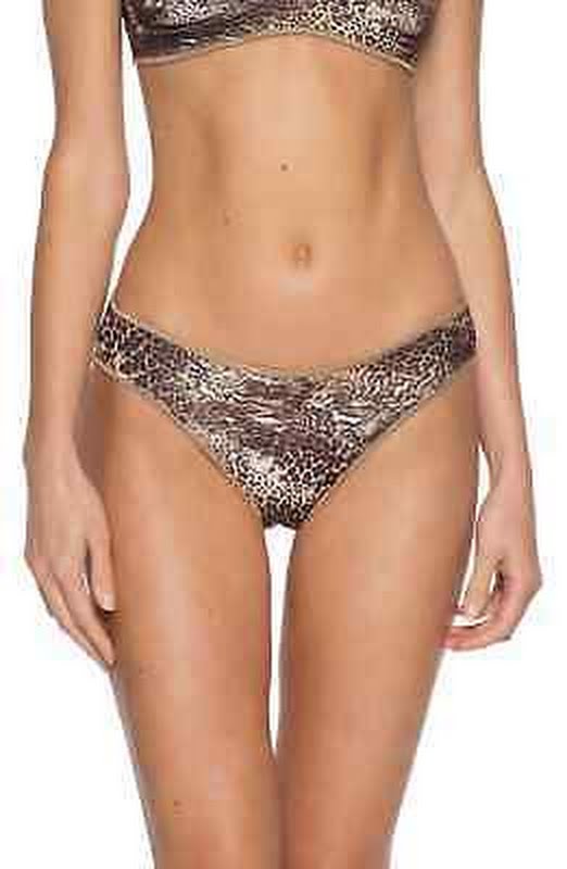Becca Purfection Printed Ribbed Hipster Bikini Bottoms, Size Medium by Vanessa Jane