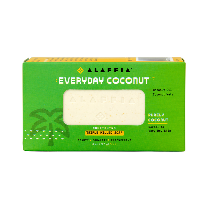 EveryDay Coconut Bar Soap, Purely Coconut 8oz by Alaffia