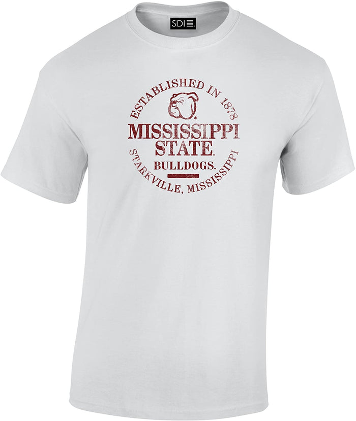 NCAA Mississippi State Bulldogs NCAA 100% Pre-Shrunk Short sleeve, White Large by Vanessa Jane