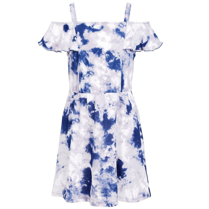 Epic Threads Little Girls Tie-Dyed Cold-Shoulder Dress, Size 4 by Vanessa Jane