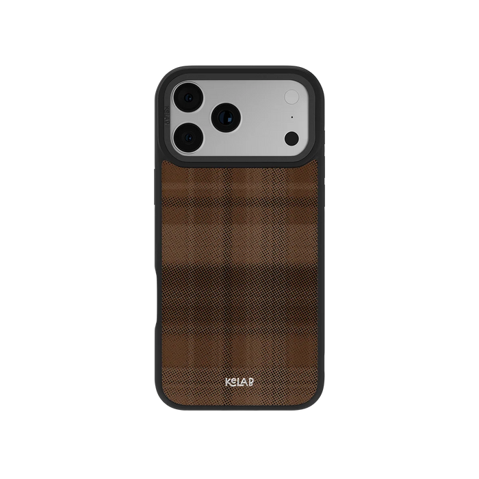Chestnut | Brown Flannel Plaid iPhone Case by KELAB