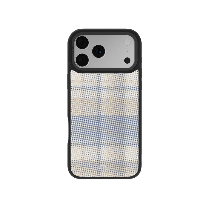 Oatmilk | Beige Flannel Plaid iPhone Case by KELAB