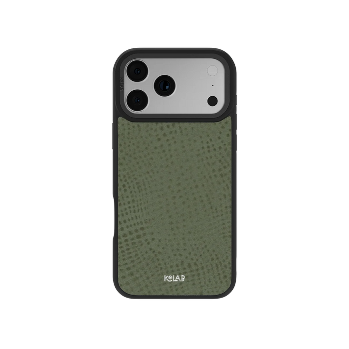 Sage Silk | Sage Green Pebbled Texture iPhone Case by KELAB