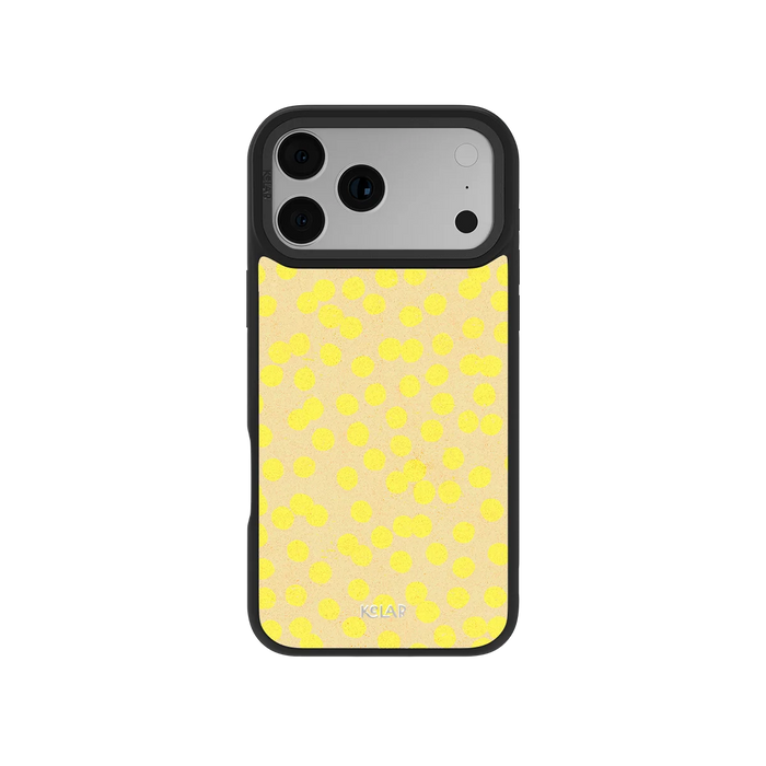 Lemon Drop | Yellow Dotted iPhone Case by KELAB