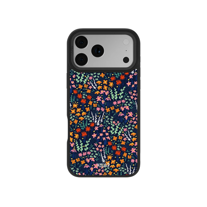 Midnight Meadow | Vibrant Wildflower iPhone Case by KELAB