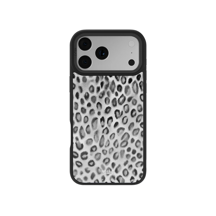Platinum Predator | Black & White Cheetah Print iPhone Case by KELAB