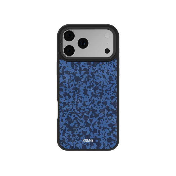 Deep Sea Static | Dark Blue Marble iPhone Case by KELAB