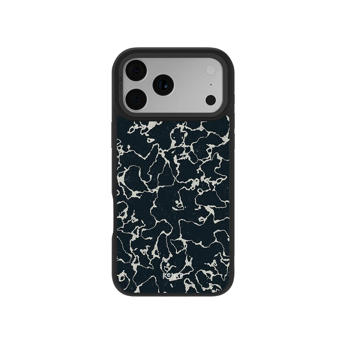 Obsidian Vein | Abstract Black Marble iPhone Case by KELAB