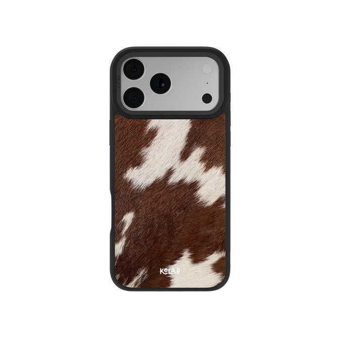 Rodeo Drive | Brown Cow Print iPhone Case by KELAB
