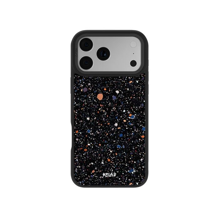 Obsidian Mist | Black Paint Splatter iPhone Case by KELAB