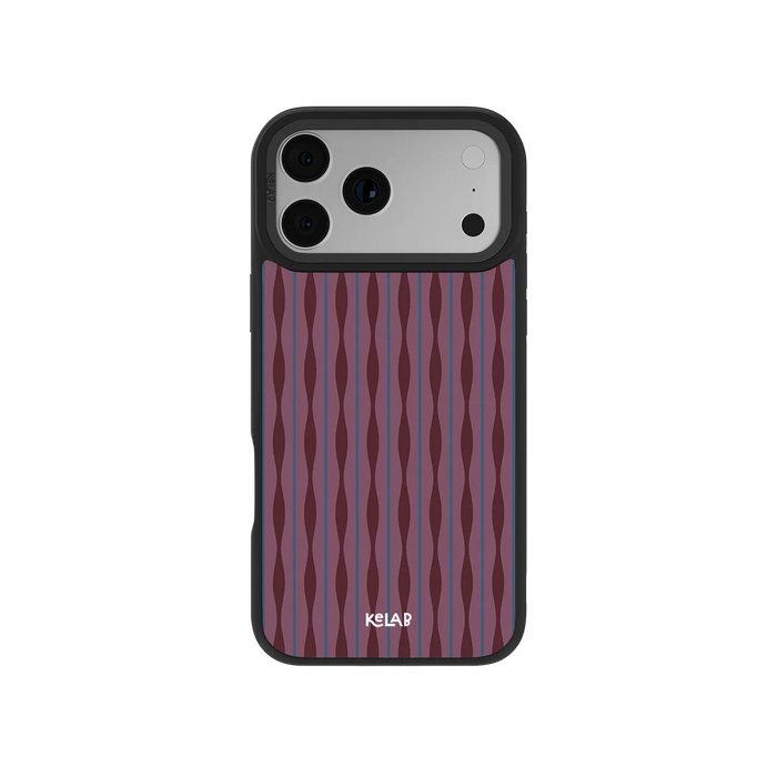 Mulberry | Burgundy Wavy Textured iPhone Case by KELAB