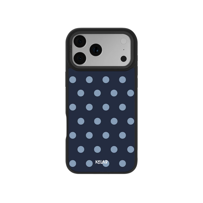 Abyssal Dot | Blue Polka Dot iPhone Case by KELAB