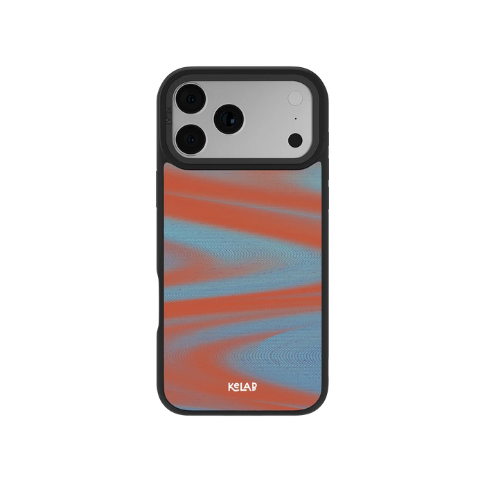 Aalto | Y2K Orange Abstract Wave iPhone Case by KELAB
