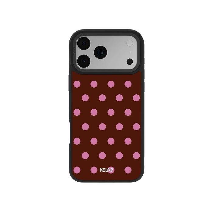 Velvet Pop | Burgundy Polka Dot iPhone Case by KELAB