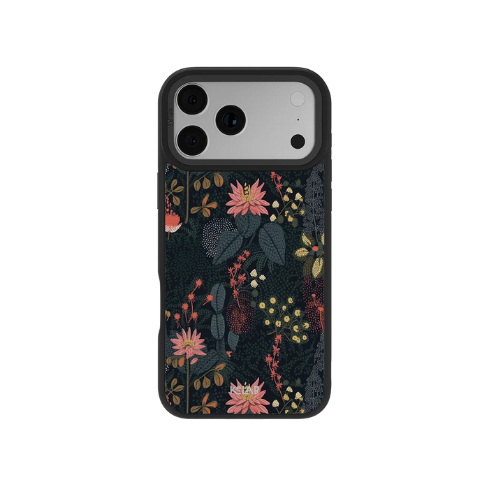 Starlit Botanica | Dark Academia Floral iPhone Case by KELAB