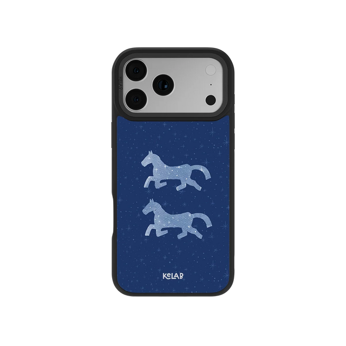 Pegasus Night | Blue Horse iPhone Case by KELAB