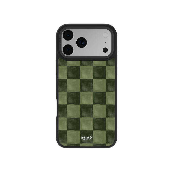 Juniper Grid | Green Checkered iPhone Case by KELAB