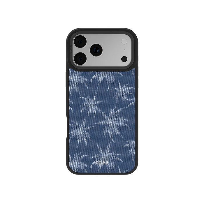 Denim Tree | Blue Patterned iPhone Case by KELAB
