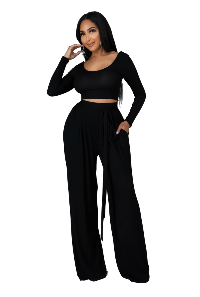 2 PC Palazzo Pants Set by The House of Stylez