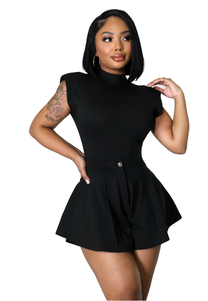 Two Piece Set: Bodysuit & Short Shorts by The House of Stylez