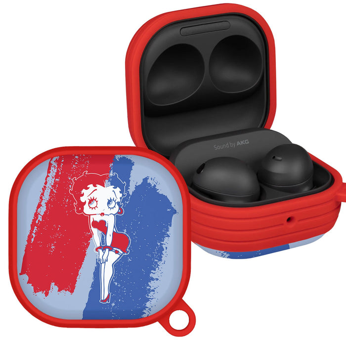 Betty Boop Red White & Boop HDX Samsung Galaxy Buds Pro Case Cover by Affinity Bands