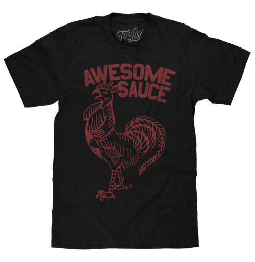 Sriracha Awesome Sauce T-Shirt - Black by Tee Luv