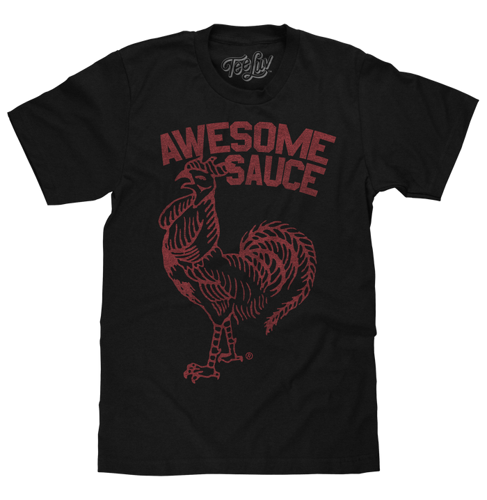 Sriracha Awesome Sauce T-Shirt - Black by Tee Luv