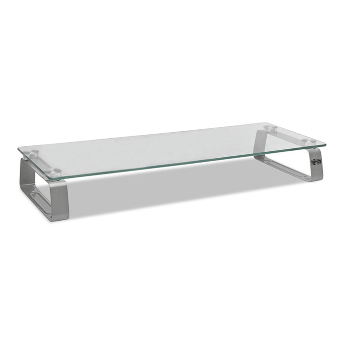 Tripp Lite Universal Glass-Top Monitor Riser, 22" x 8" x 3", Clear, Supports 3.9 lbs