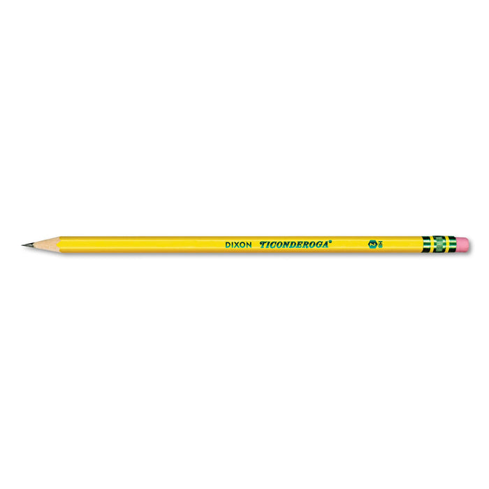 Ticonderoga Pencils, HB (#2), Black Lead, Yellow Barrel, 96/Pack