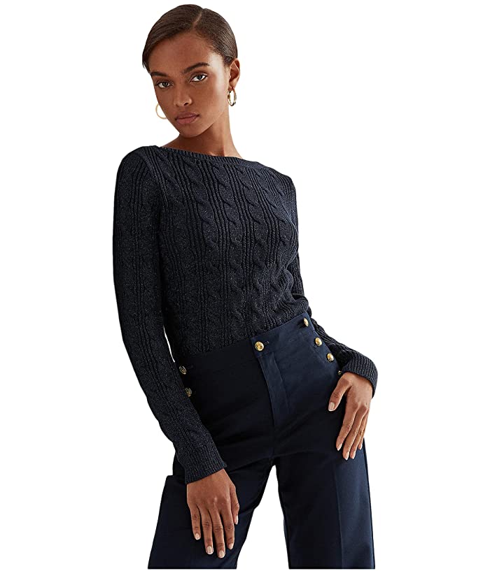 Lauren Ralph Lauren Cable-Knit Cotton-Blend Boatneck Sweater by Vanessa Jane
