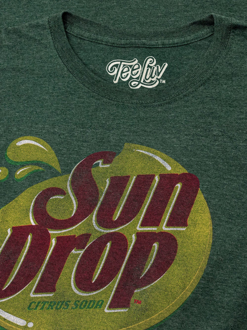 Sun Drop Soda Logo T-Shirt - Green by Tee Luv