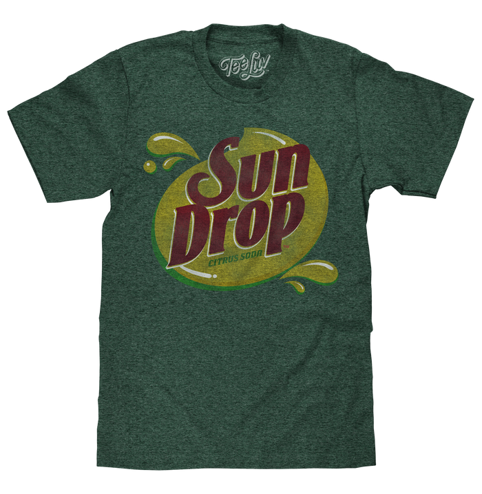 Sun Drop Soda Logo T-Shirt - Green by Tee Luv