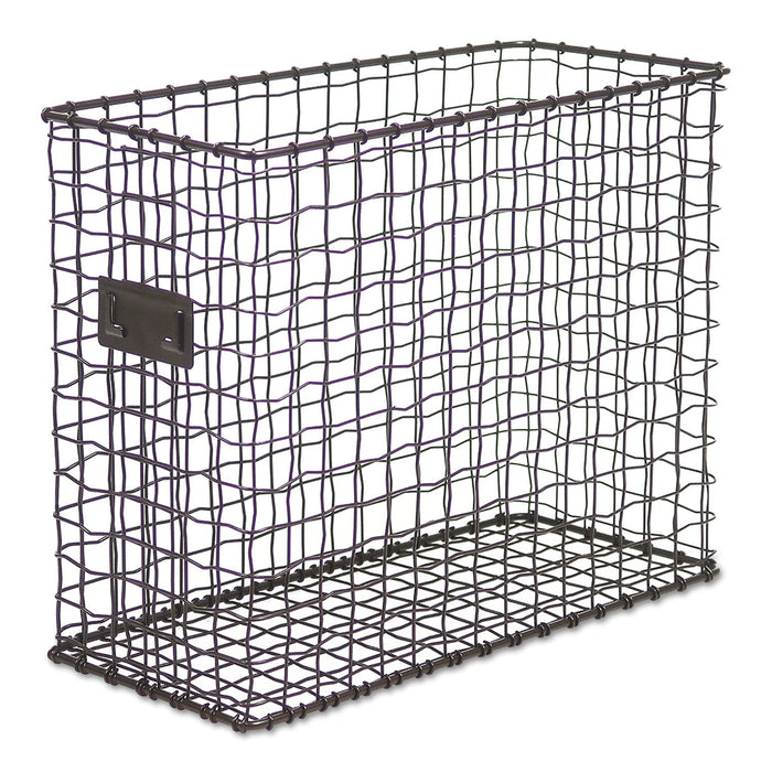 Universal Vintage Wire Mesh File Holder, Top Loading, 6 x 13.63 x 10.13, Vintage Bronze