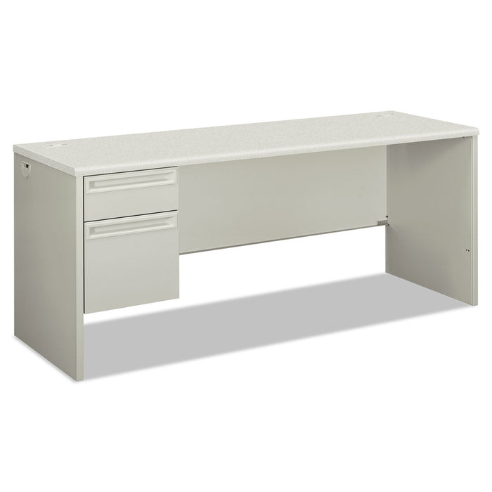 HON 38000 Series Single Pedestal Credenza, 72w x 24d x 29.5h, Left, Silver/Gray