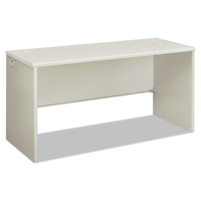 HON 38000 Series Desk Shell, 60" x 24" x 30", Light Gray/Silver