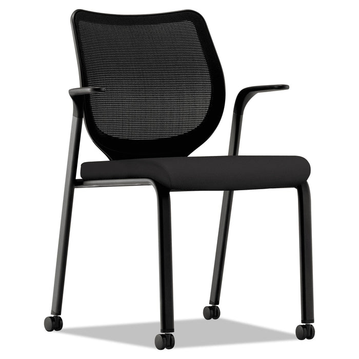 HON Nucleus Series Multipurpose Stacking Chair, ilira-Stretch M4 Back, Supports Up to 300 lb, Black