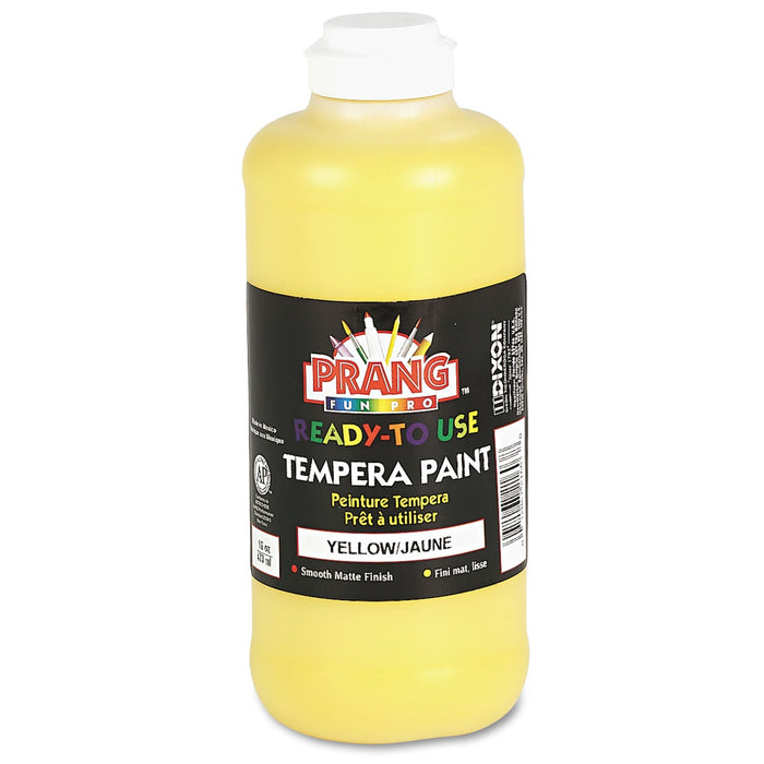 Prang Ready-to-Use Tempera Paint, Yellow, 16 oz Dispenser-Cap Bottle
