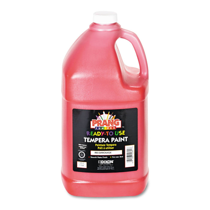 Prang Ready-to-Use Tempera Paint, Red, 1 gal Bottle